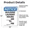Signmission Building Laundry Hours _ Am, 10 in W x Rectangle, Vinyl Decal OS-2PACK-NS-D-1014-V-10389 - alternate 2